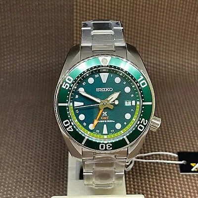 Pre-owned Seiko Prospex Sfk003j1 Sea Sumo Gmt Solar Power Green Analog Japan Men's Watch