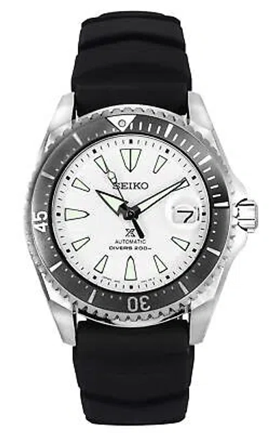 Pre-owned Seiko Prospex Shogun Titanium White Dial Automatic Spb191j1 Divers Mens Watch