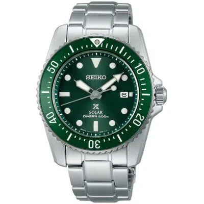 Pre-owned Seiko Prospex Sne583p1 Solar Diver Green Dial 200m Original Box