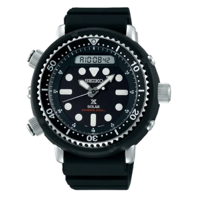 Pre-owned Seiko Prospex Solar Arnie Diver Black Dial 200m Snj025p1 / Sbeq001 Us4