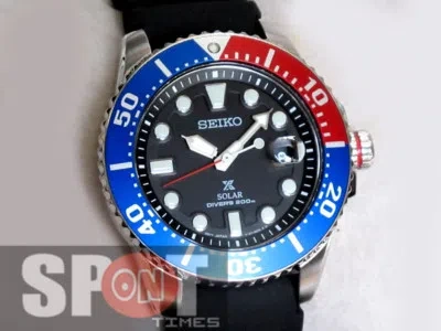 Pre-owned Seiko Prospex Solar Diver's 200m Men's Watch Sne439p1