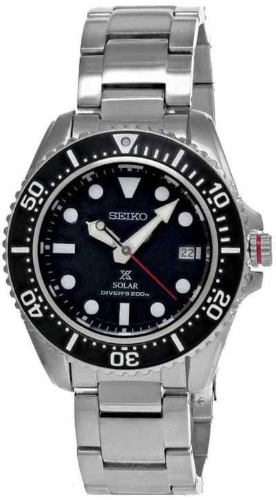 Pre-owned Seiko Prospex Solar Diver 42.8mm Black Dial Ss Men's Watch Sne589