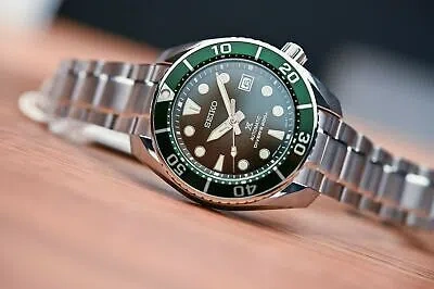 Pre-owned Seiko Prospex Spb103j1 Hulk Green Sumo Automatic Japan Sport Diver's Men's Watch