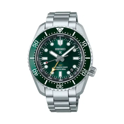 Seiko Prospex Spb381j1 Men's Automatic Gmt Diver's Watch - 42mm Stainless Steel Case, Green Dial, Ce