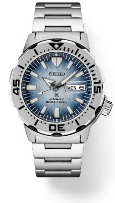 Pre-owned Seiko Prospex Special Edition Automatic Diver 42.4mm Light Blue Dial Men's Watch