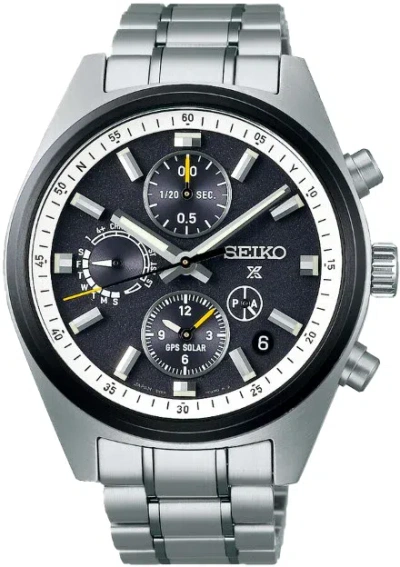 Pre-owned Seiko Prospex Speedtimer 42 Mm Black Dial Gps Solar Watch - Ssh167j1