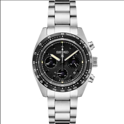 Pre-owned Seiko Prospex Speedtimer Black Dial Watch Ssc819 (fedex 2 Day Ship)