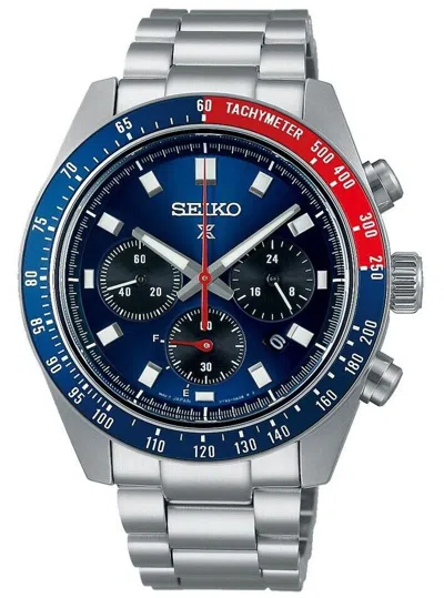 Pre-owned Seiko Prospex Speedtimer ‘go Large' Solar Chronograph Men's Watch Ssc913p1