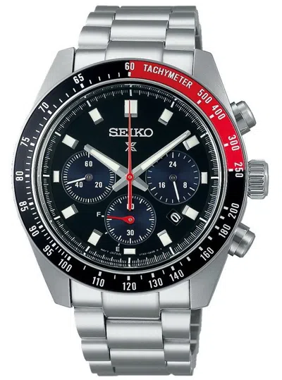 Pre-owned Seiko Prospex Speedtimer ‘go Large' Solar Chronograph Men's Watch Ssc915p1