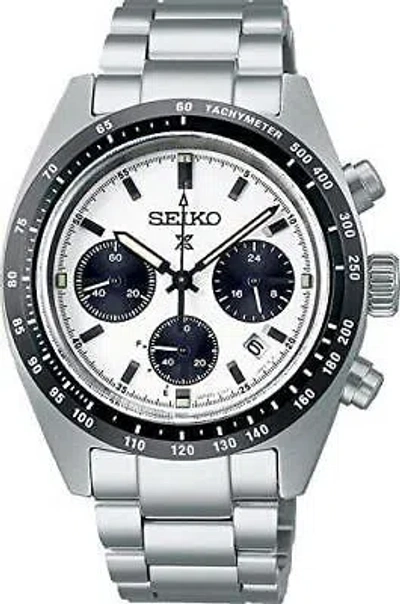Pre-owned Seiko Prospex Speedtimer Sbdl085 Solar Men Watch In Box