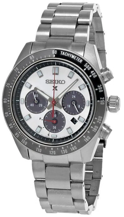 Pre-owned Seiko Prospex Speedtimer Solar Chrono 41.4mm Silver Dial Men's Watch Ssc911