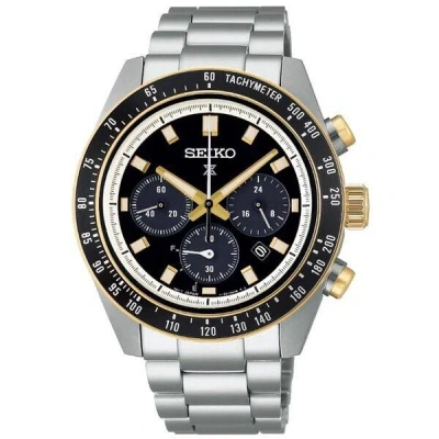 Pre-owned Seiko Prospex Speedtimer Solar Chronograph Black Dial Men's Watch Ssc941p1
