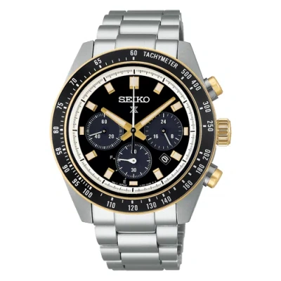 Pre-owned Seiko Prospex Speedtimer Solar Chronograph Black Dial Watch Ssc941