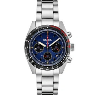 Pre-owned Seiko Prospex Speedtimer Solar Chronograph Blue Dial Men's Watch Ssc815