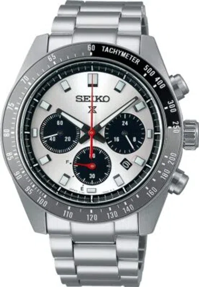 Pre-owned Seiko Prospex Speedtimer Solar Chronograph Panda Sbdl095 Men's Watch Stainless