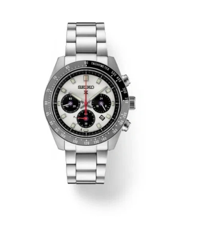 Pre-owned Seiko Prospex Speedtimer Solar Chronograph Silver Dial Men's Watch Ssc911p1