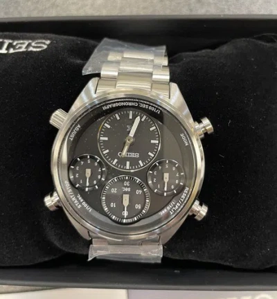 Pre-owned Seiko Prospex Speedtimer Solar Divers Steel Watch Sfj003 With Tag