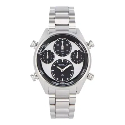 Pre-owned Seiko Prospex Speedtimer Solar Men's Watch Sfj001 - Stainless Steel, White Dial