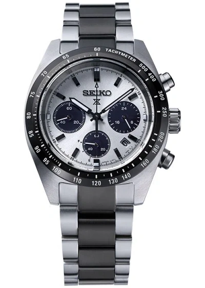 Pre-owned Seiko Prospex Speedtimer Solar Sbdl101 Men's Watch Panda Chronograph 2022