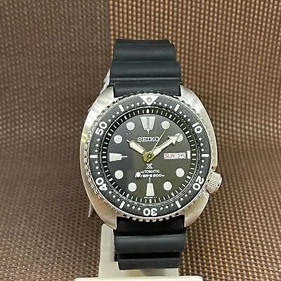 Pre-owned Seiko Prospex Srpe93k1 Sea Turtle Black Automatic Analog Men's Diver Sport Watch
