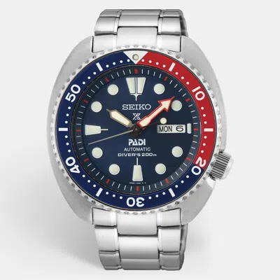 Pre-owned Seiko Prospex Srpe99k1 Blue Dial Stainless Steel Men's Wristwatch 45mm