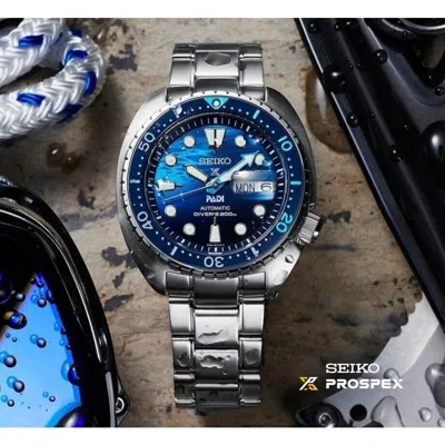 Pre-owned Seiko Prospex Srpk01k1 Sea Padi Special Edition Automatic Blue Men's Diver Watch