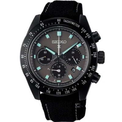 Pre-owned Seiko Prospex Ssc923p1 Solar Sapphire Black Series Speedtimer Chronograph Watch