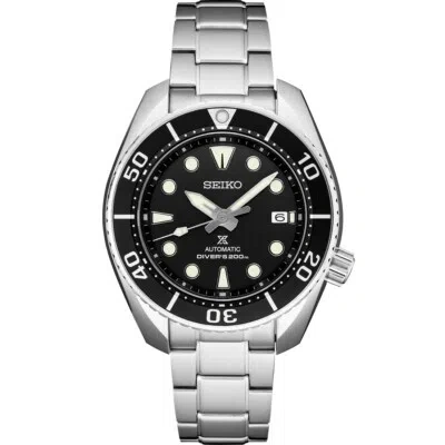 Pre-owned Seiko Prospex Sumo 200m Divers Black Dial Men's Steel Bracelet Watch Spb101