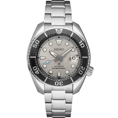 Pre-owned Seiko Prospex Sumo Ice Gray Dial 200m Divers Men's Watch Spb175