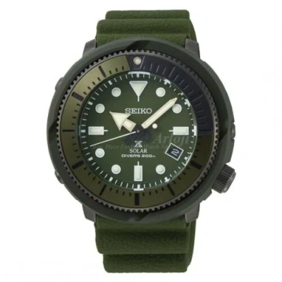 Pre-owned Seiko Prospex Tuna Street Series Sne535p1 Solar Divers Green Sne535