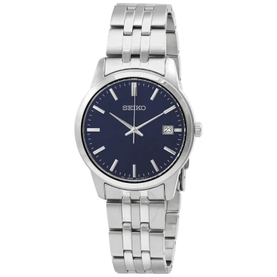 Seiko Quartz Blue Dial Men's Watch Sur399p1 In Metallic