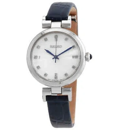 Pre-owned Seiko Quartz Crystal White Mop Dial Ladies Watch Srz545p1