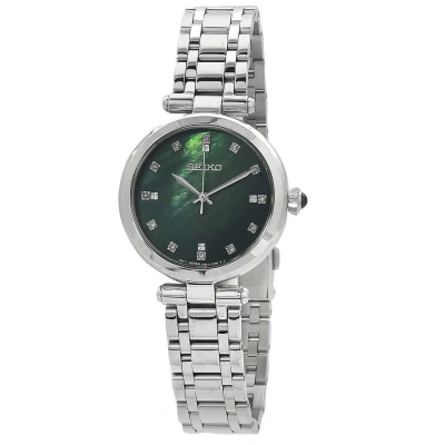 Seiko Quartz Diamond Green Dial Ladies Watch Srz535p1