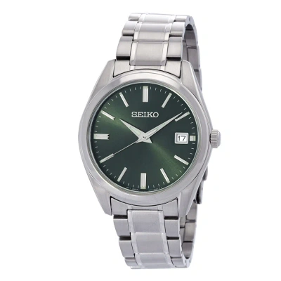 Seiko Quartz Green Dial Men's Watch Sur527p1 In Metallic