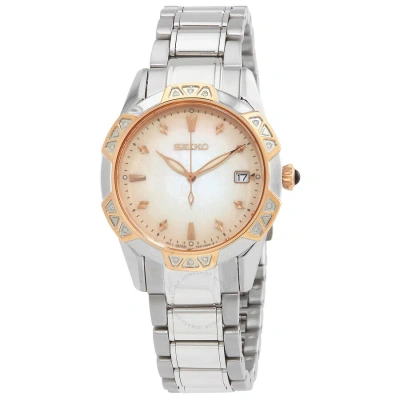 Seiko Quartz Mother Of Pearl Dial Ladies Watch Skk730p1 In Gold Tone / Mop / Mother Of Pearl