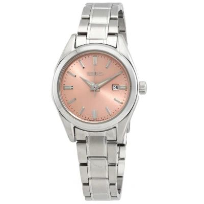 Seiko Quartz Pink Dial Ladies Watch Sur529p1 In Metallic