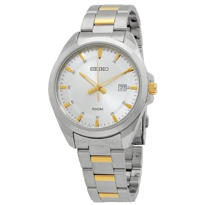 Seiko Quartz Silver Dial Men's Watch Sur211p1 In White