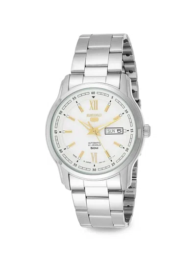 Seiko Round-frame 40mm Watch In Silver