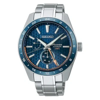 Pre-owned Seiko Sarf001 Presage Line Gmt Core Shop Limited Edition Stainless Steel