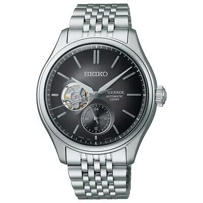 Pre-owned Seiko Sarj009 Presage Classic Series Made In Japan Stainless Steel Black Silver
