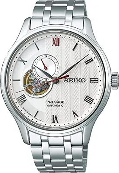 Pre-owned Seiko Sary203 Presage Basic Line: Japanese Garden Stainless Steel Men's Silver