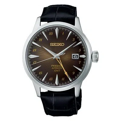 Pre-owned Seiko Sary243 Presage Cocktail Time Mechanical Made In Japan Black Leather
