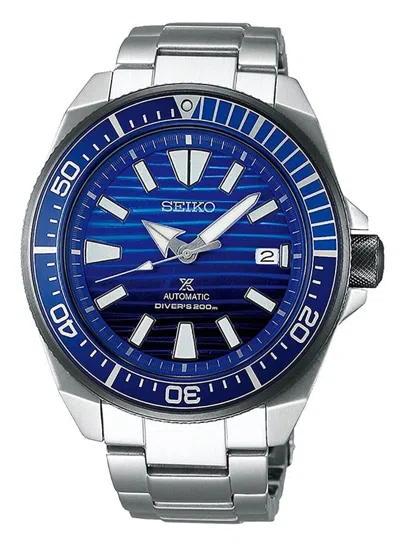 Pre-owned Seiko Save The Ocean Prospex Dive Samurai Automatic Watch Srpc93