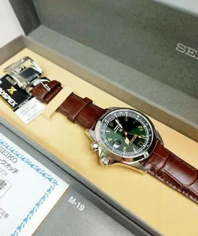 Pre-owned Seiko Sbdc091 Prospex Alpinist Green Mechanical Automatic Men's Watch