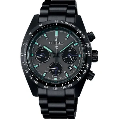 Pre-owned Seiko Sbdl103 [prospex Speed Timer Solar Chronograph The Black Series]new