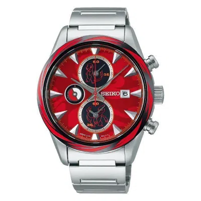 Pre-owned Seiko Sbpy159 Pokemon Charizard Red Limited Edition Solar Men's Watch