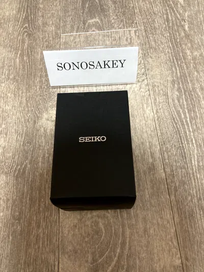 Pre-owned Seiko Sbsc013 5 Sports Field Street Gmt Men's Watch Leather Band In Box