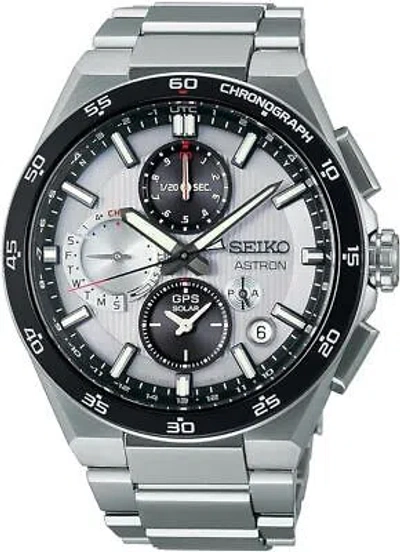 Pre-owned Seiko Sbxc153 Astron Nexter Gps Solar Dual Time Chronograph Men's Watch