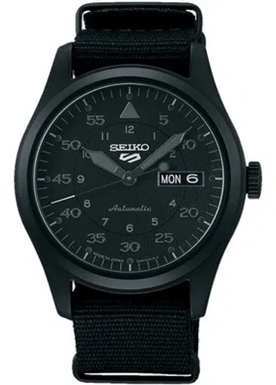 Pre-owned Seiko 5 Sports Field Street Style Sbsa167 Black Men's Watch In Box