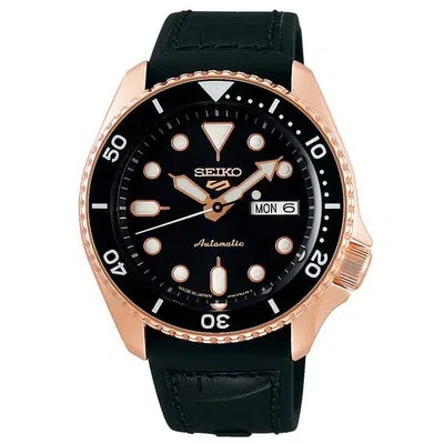 Pre-owned Seiko 5 Sports Sbsa028 Black Automatic Mechanical Men's Watch In Box